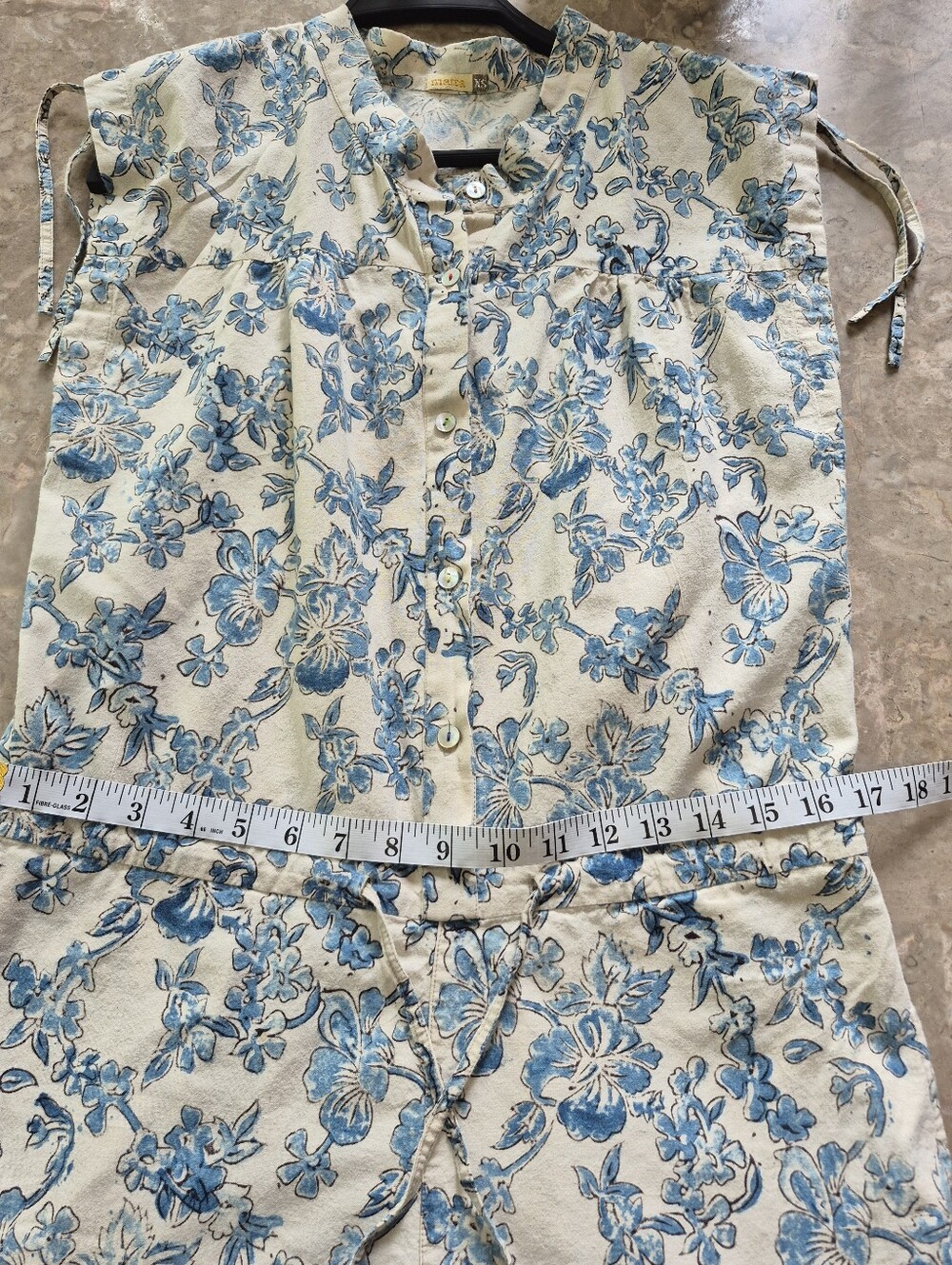 Matta NY Suma Bloom Jumpsuit with Tan and Blue Floral Print - XSmall - Picture 8 of 8